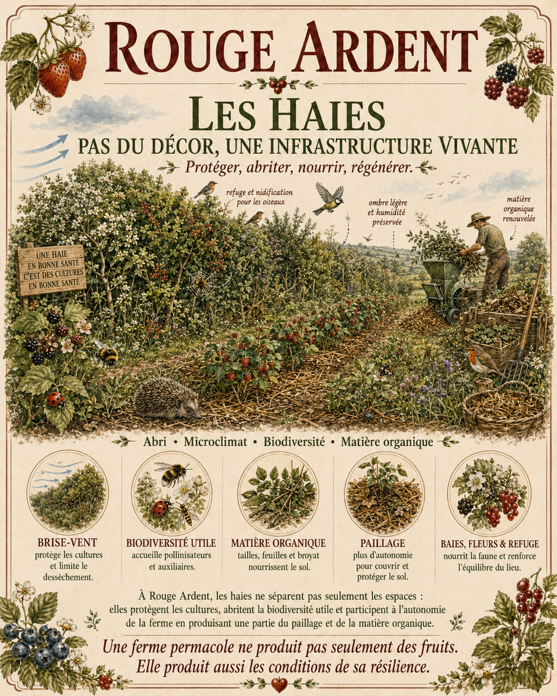 La gestion des haies chez Rouge Ardent